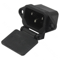 Разъем питания IEC 320 C14 штекер для монтажа на панель